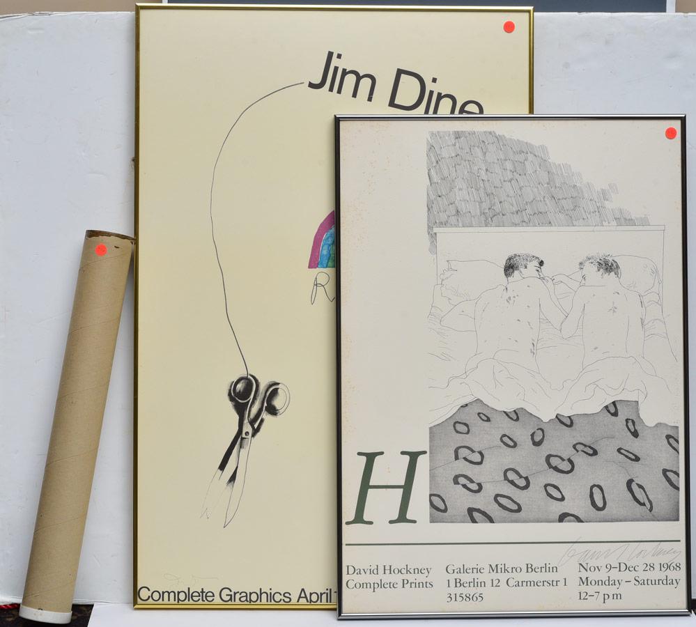Signed David Hockney / Jim Dine Posters (3) (1 of 2)