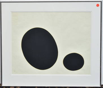 Richard Lin: ''Flirtation'' 16 1/2" x 21" (sight) silkscreen in two colors, pencil signed lower right, from a numbered edition of 70, 23" x 27" overall with the frame