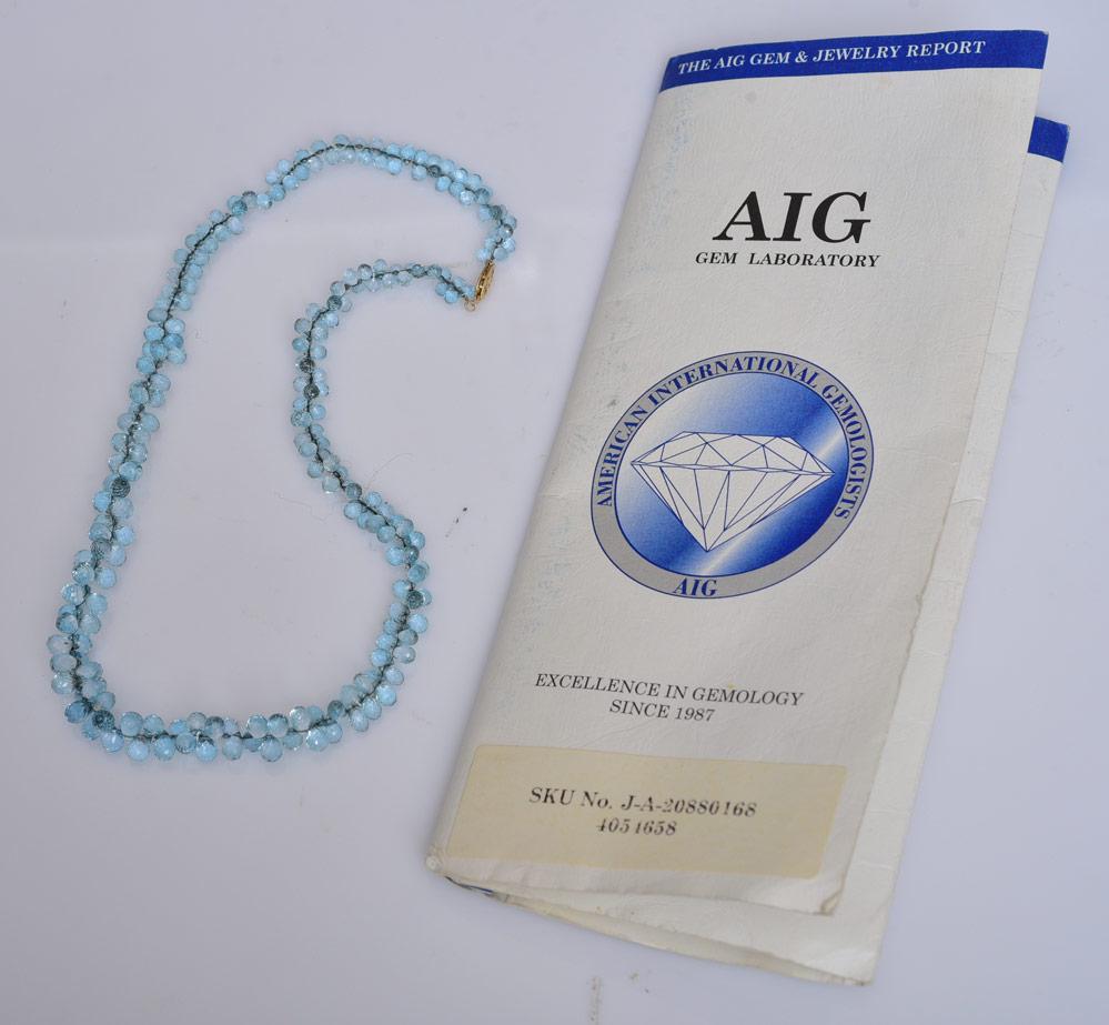 Blue Topaz Beaded Necklace (1 of 2)