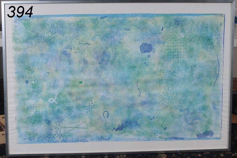 ROBERT NATKIN 33"x55" lithograph, pencil signed, 4: ROBERT NATKIN 33"x55" lithograph, pencil signed, 44/70, dated 1974 Shipping Information: Buyer is responsible for arranging shipping