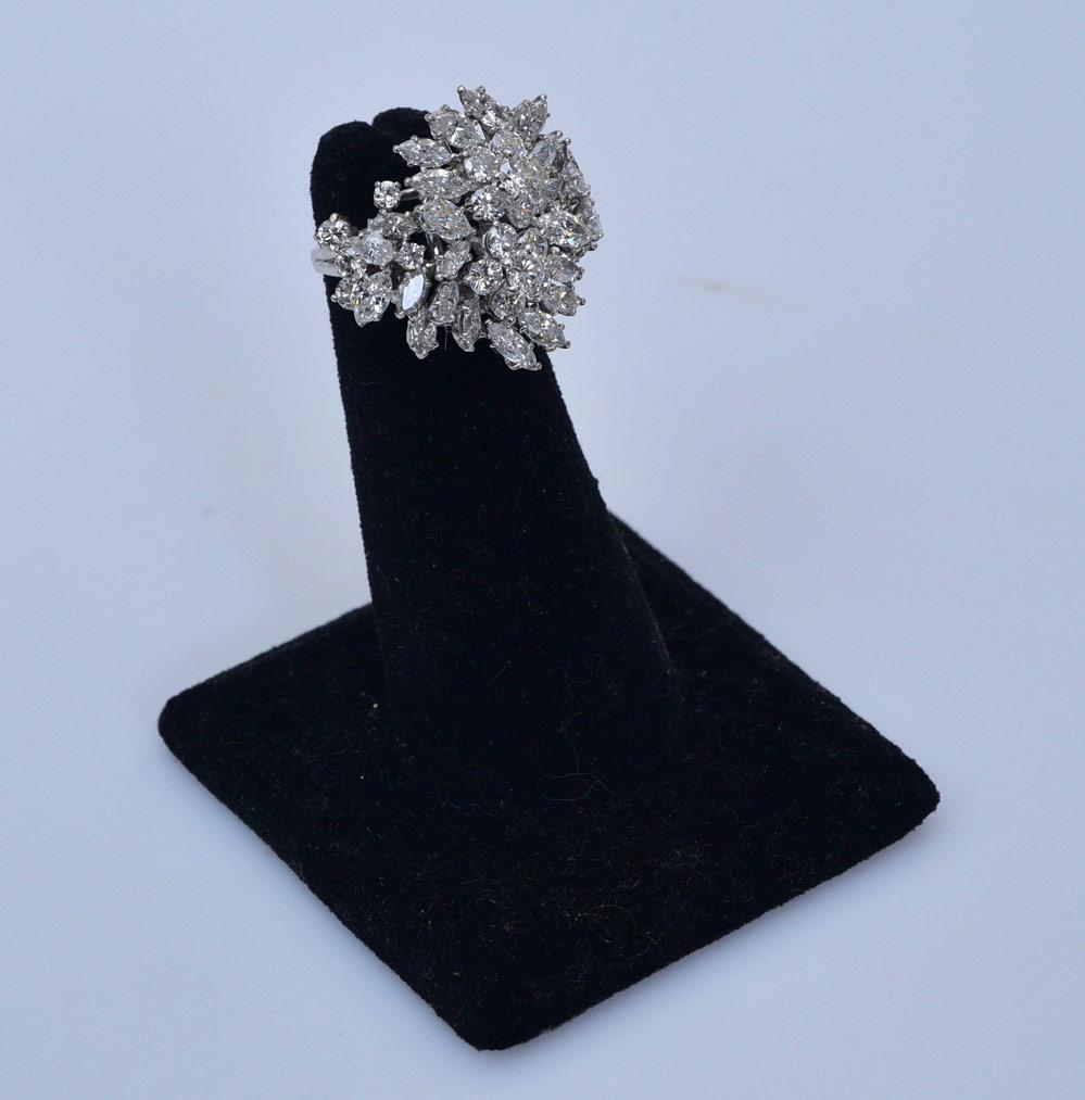 Platinum Diamond Cluster Ring (1 of 4)