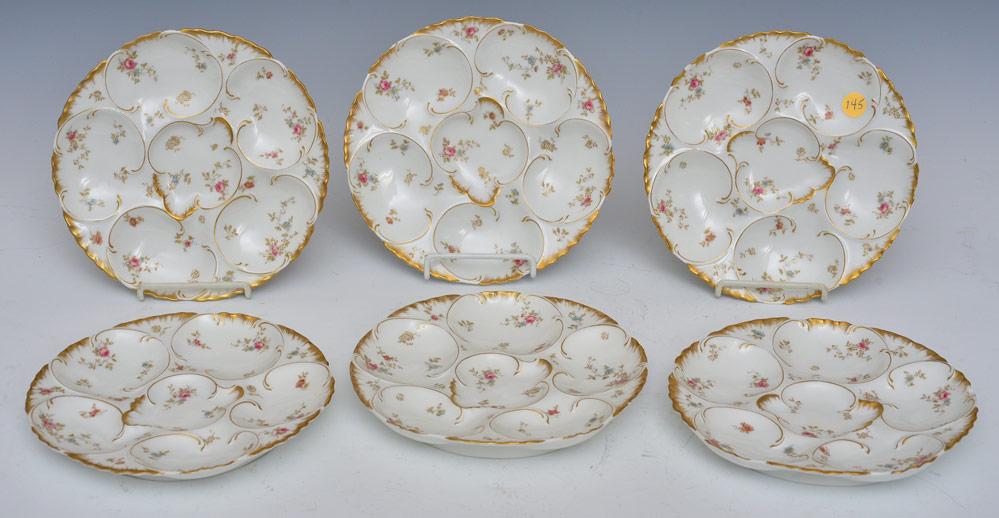 Set Haviland Limoges Oyster Plates (6) (1 of 2)