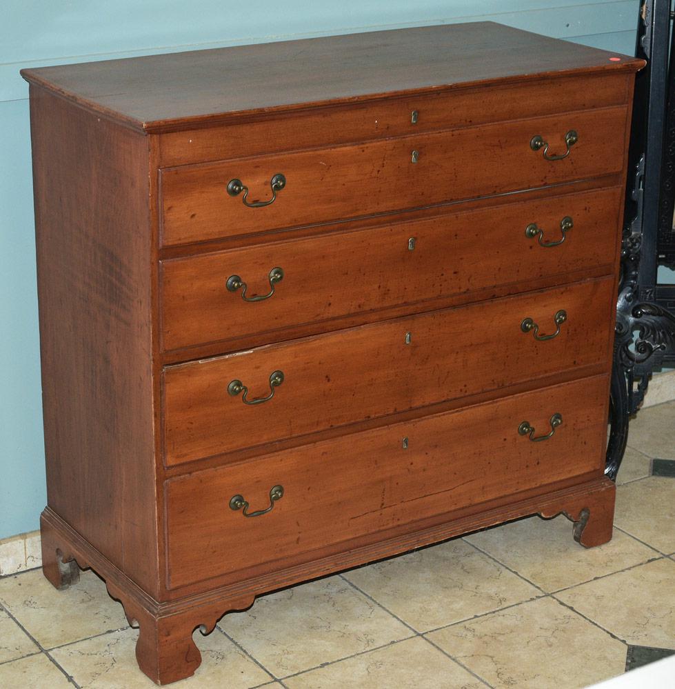 American Country Chippendale Blanket Chest (1 of 2)