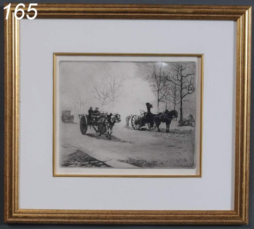 EDGAR CHAHINE Quatier Du Combat 7 7/8"x 10" etchin: EDGAR CHAHINE Quatier Du Combat 7 7/8"x 10" etching pencil signed Shipping Information: Packing and shipping available within the Continental USA (excluding insurance):$40