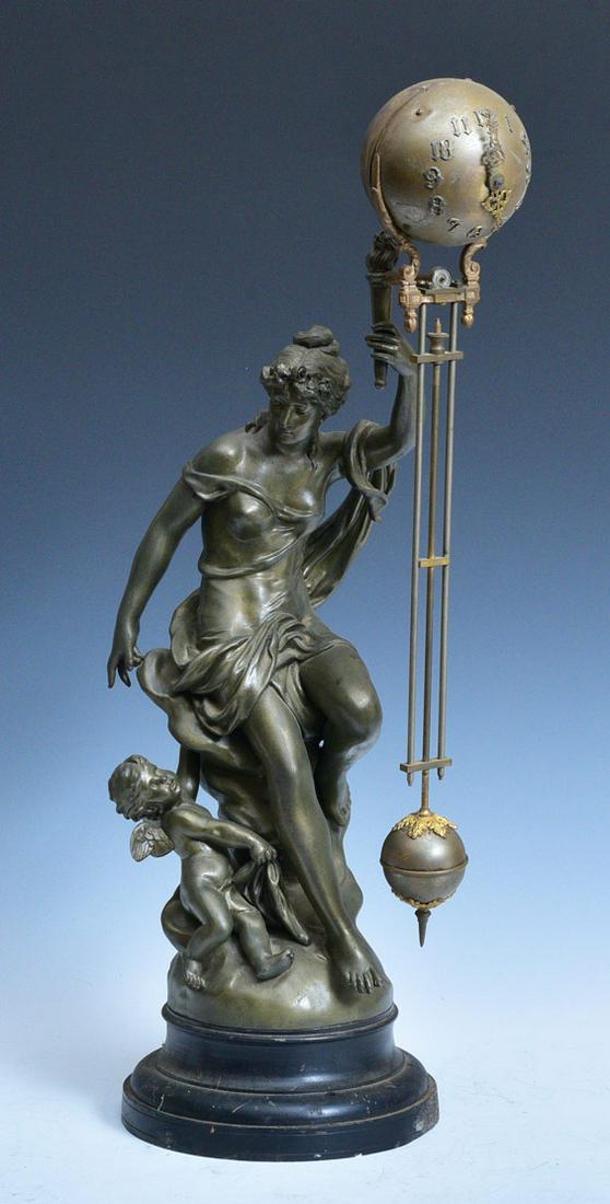 Ansonia Figural Swinging Ball Clock (1 of 16)