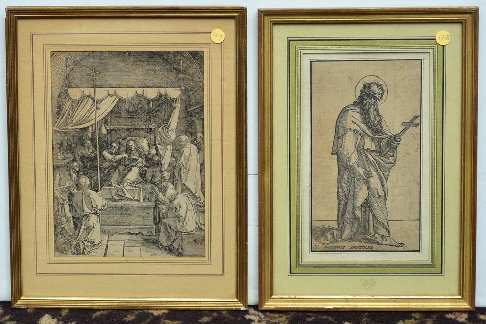 Two Old Master Woodcut Prints (1 of 8)
