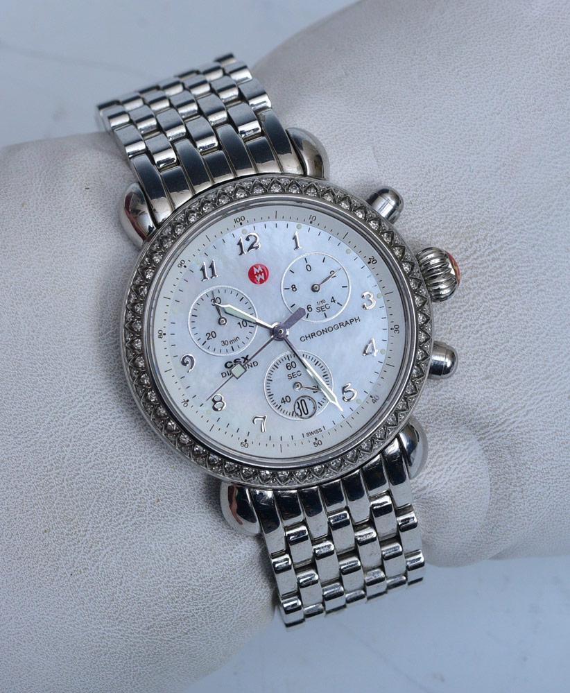 Michele CSX Diamond Chronograph Wrist Watch (1 of 2)