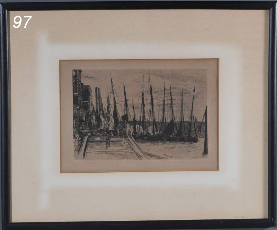 WHISTLER ETCHING Billingsgate 5 3/4"x8 1/2" Shipp: WHISTLER ETCHING Billingsgate 5 3/4"x8 1/2" Shipping Information: Packing and shipping within the Continental USA (excluding insurance) $40