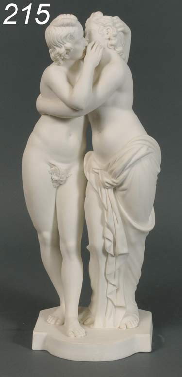 PARIAN FIGURAL GROUP OF CUPID AND PSYCHE 17" high : PARIAN FIGURAL GROUP OF CUPID AND PSYCHE 17" high 19th century Shipping Information: Packing and shipping within the Continental USA (excluding insurance) $40