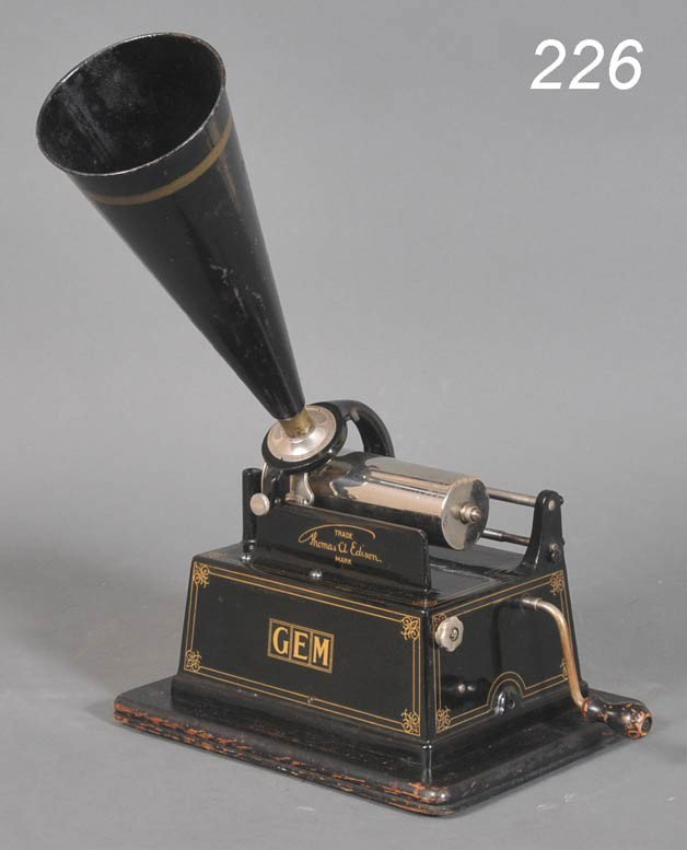 EDISON GEM CYLINDER ROLL PHONOGRAPH 16" high Shi: EDISON GEM CYLINDER ROLL PHONOGRAPH 16" high Shipping Information: Buyer is responsible for arranging 3rd party shipping