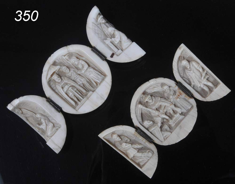 PAIR OF IVORY TRIPTYCH BALLS 3/4" diameter Ship: PAIR OF IVORY TRIPTYCH BALLS 3/4" diameter Shipping Information: Packing and shipping within the Continental USA (excluding insurance) $20