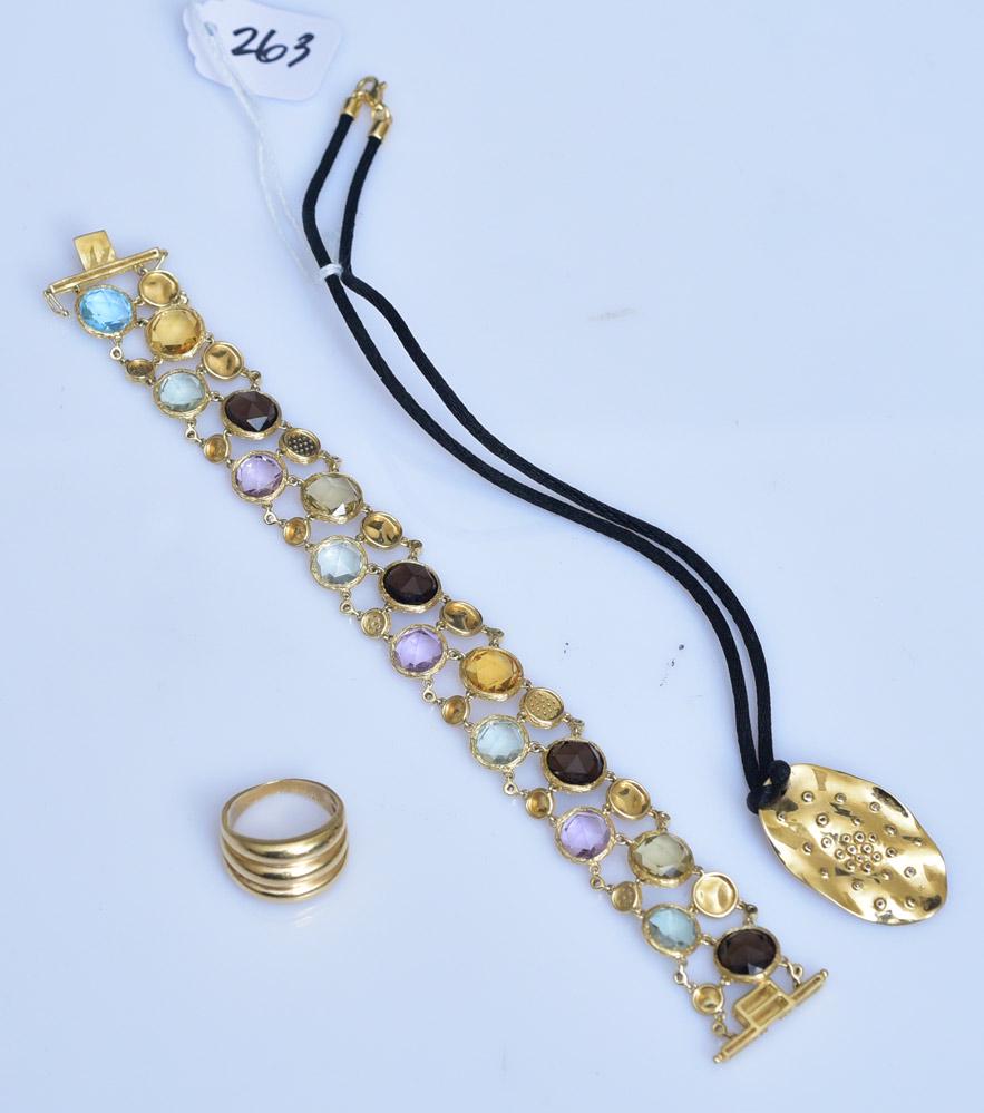 14k Gold Ring, Necklace and Gemstone Bracelet (1 of 1)