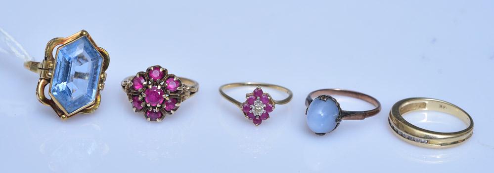 14k and 10k Gold Rings (5) (1 of 1)