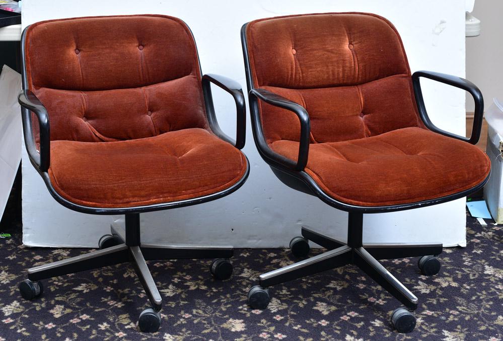 Pair Knoll Swivel Office Chairs (1 of 8)