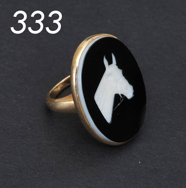 INTAGLIO 14K HORSE RING Shipping Information: $2: INTAGLIO 14K HORSE RING Shipping Information:$20 Packing and shipping available within the Continenal USA (excludes insurance which will be added based on selling price). International shippers must a