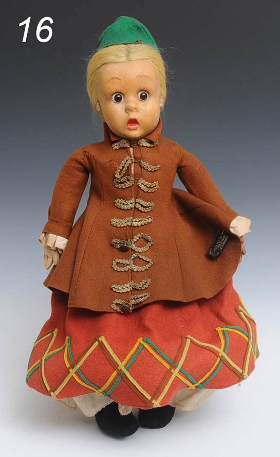 LENCI FELT DOLL with mechanical googly eyes and ori: LENCI FELT DOLL with mechanical googly eyes and original Lenci label 19" high Shipping Information: Shipping within the Continental USA (excludes insurance which will be added based on selling price)