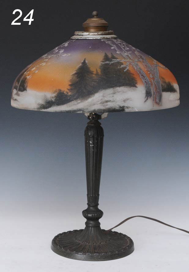 24 REVERSE PAINTED TABLE LAMP Pittsburgh Lamp Company, May 06, 2012