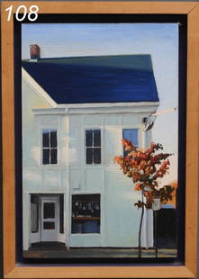 PETER POSKAS III Litchfield Storefront 15" x 10" o: PETER POSKAS III Litchfield Storefront 15" x 10" oil on board signed lower right "Poskas III" Shipping Information: Shipping within the Continental USA (excludes insurance which will be added based o