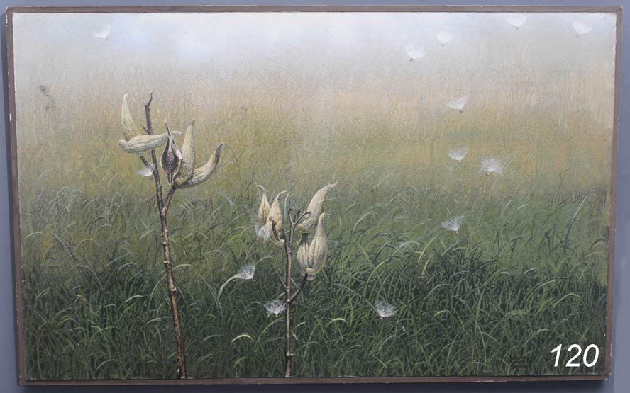 WILLIAM WARD BEECHER Milkweed oil on panel 30"x 48: WILLIAM WARD BEECHER Milkweed oil on panel 30"x 48" signed lower right Shipping Information: Buyer is responsible for arranging 3rd party shipping