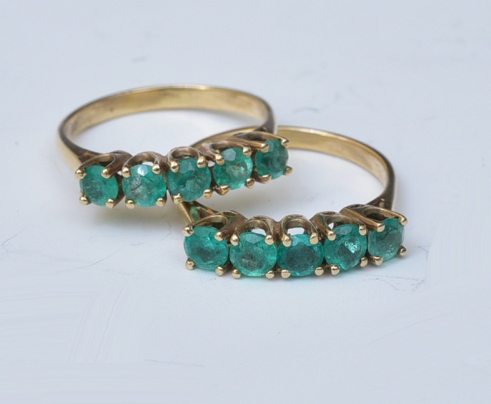Two 14k Gold Emerald Rings (1 of 1)