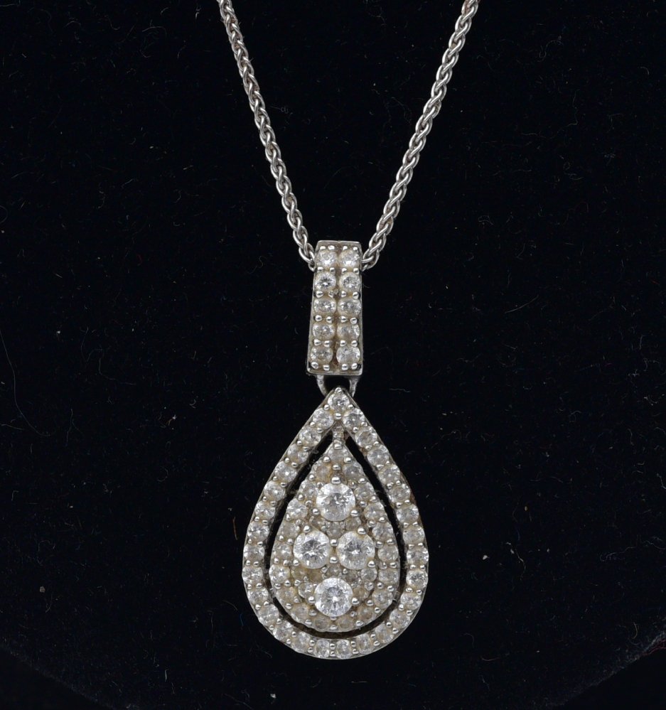14k Gold Diamond Pendant Necklace (1 of 2)