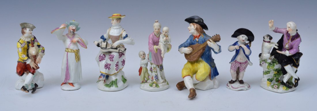 Seven German Porcelain Figures including Meissen (1 of 5)