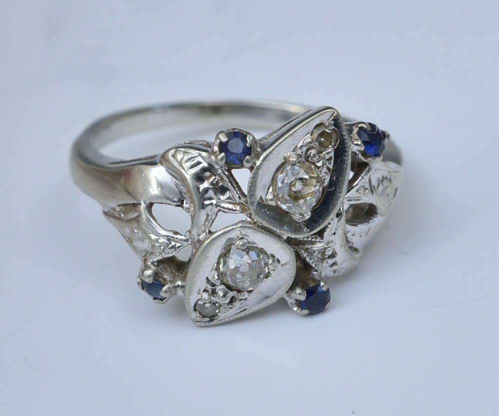 14k Gold Sapphire and Diamond Ring (1 of 2)