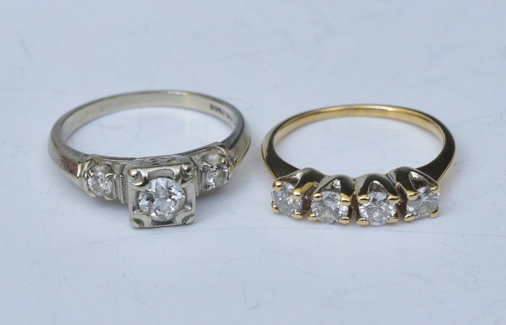 Two 14k Gold Diamond Rings (1 of 1)