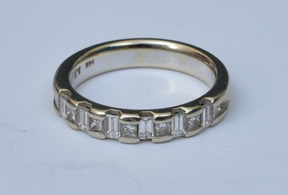 14k White Gold Diamond Wedding Band (1 of 3)