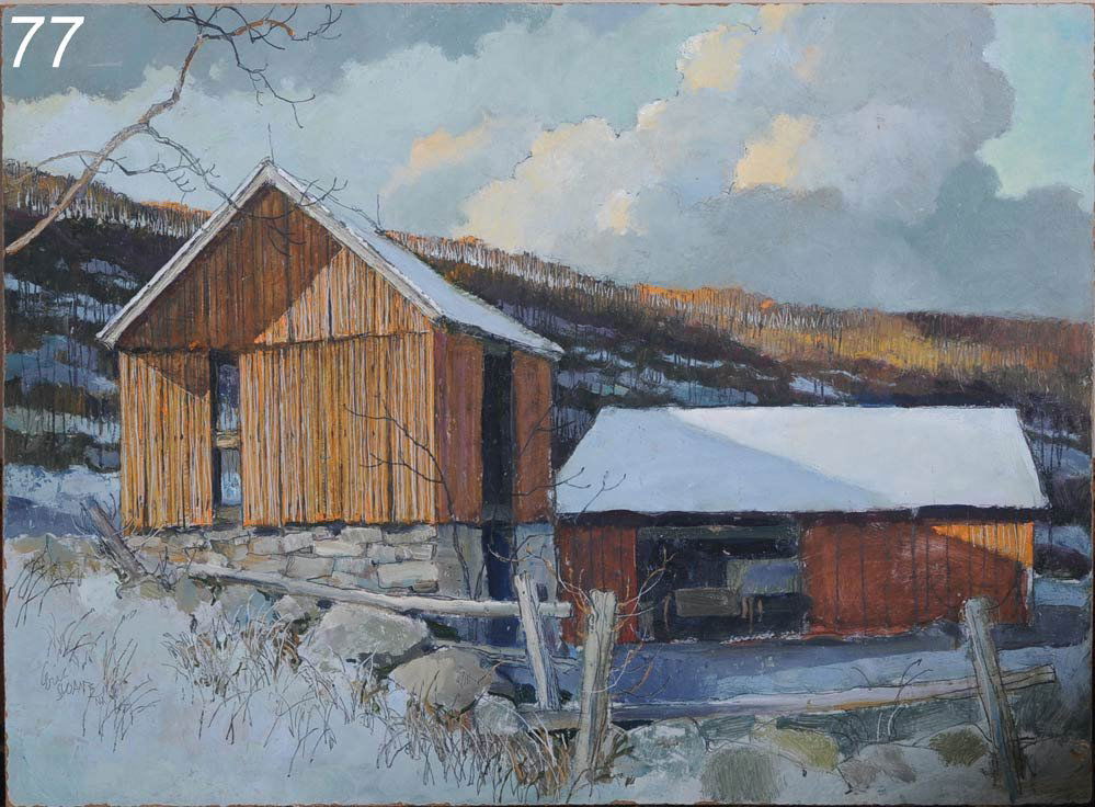 ERIC SLOANE Barn in Autumn 20" x 27" oil on masonit: ERIC SLOANE Barn in Autumn 20" x 27" oil on masonite signed lower left Shipping Information: Shipping within the Continental USA (excludes insurance):$45. International buyers are responsible for arr