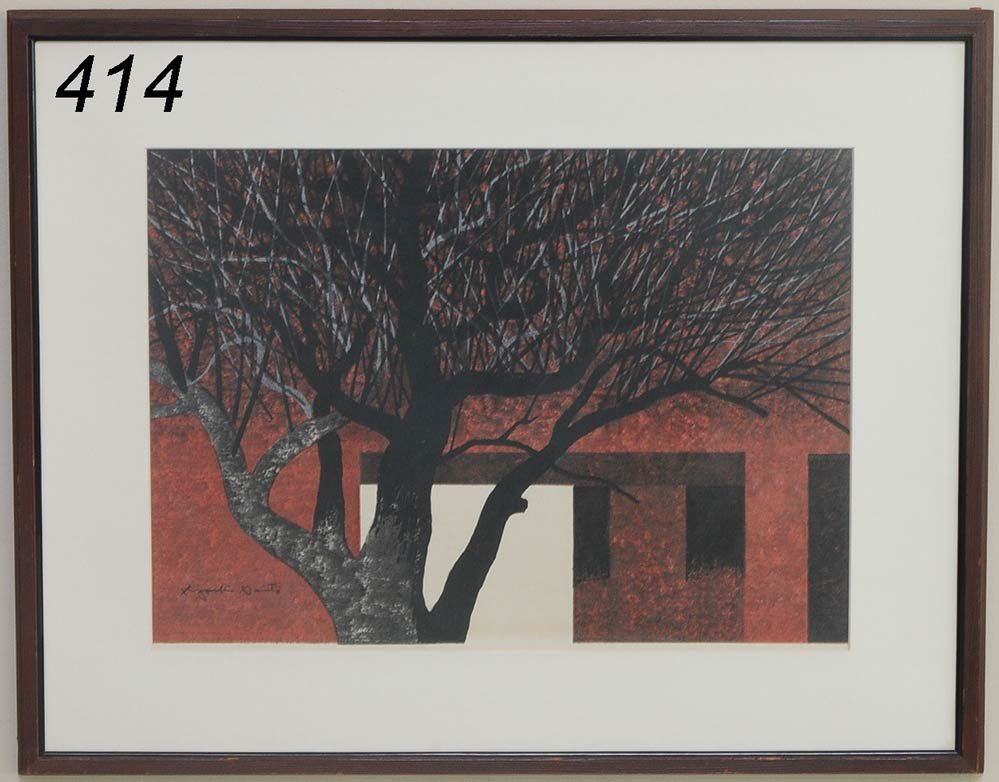 KIYOSHI SAITO Gate in Kamakura: KIYOSHI SAITO Gate in Kamakura 14 1/2" x 20 1/2" woodblock signed lower left Shipping Information: Buyer is responsible for arranging 3rd party shipping.