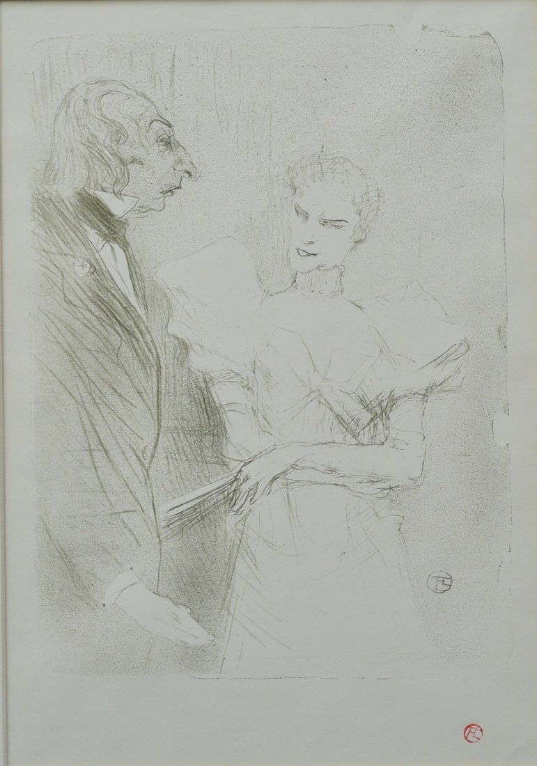 HENRI DE TOULOUSE-LAUTREC , Brandes et Leloir, Dans Cabotins, lithograph (1 of 7)