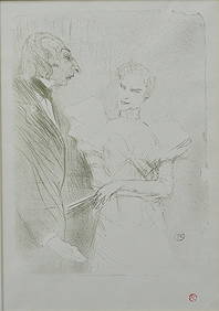 HENRI DE TOULOUSE-LAUTREC , Brandes et Leloir, Dans Cabotins, lithograph (1 of 7)