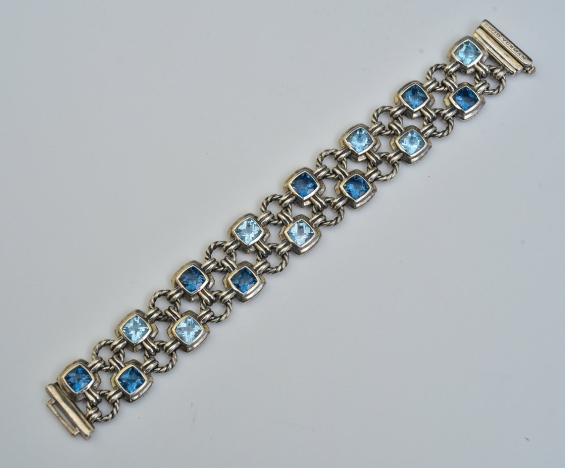 David Yurman Blue Topaz Bracelet (1 of 3)