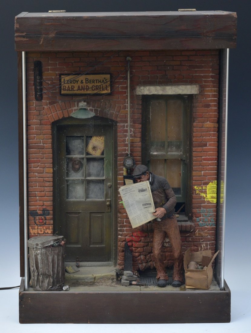 Michael Garman (born 1938), Leroy and Bertha's Bar & Grill" Diorama (1 of 3)