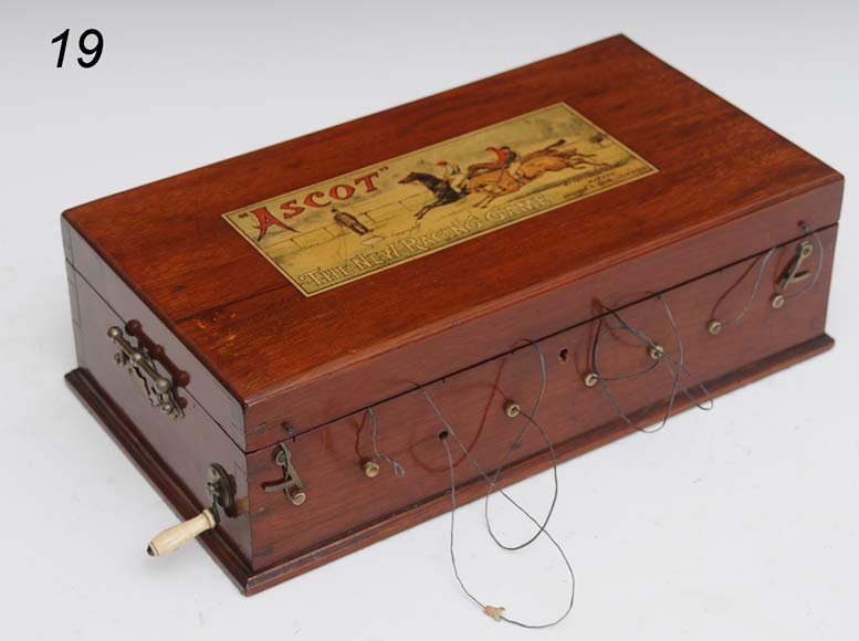 ASCOT: THE NEW RACING GAME Jacques & Son, London la: ASCOT: THE NEW RACING GAME Jacques & Son, London late 19th century,4" high Shipping Information: Shipping available within the Continenal USA (excludes insurance)$35
