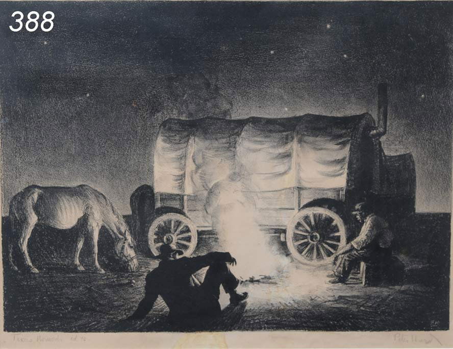 PETER HURD Texas Nomads 12" x 16" sight pencil sig: PETER HURD Texas Nomads 12" x 16" sight pencil signed lower right Shipping Information: Shipping available within the Continenal USA (excludes insurance)$45