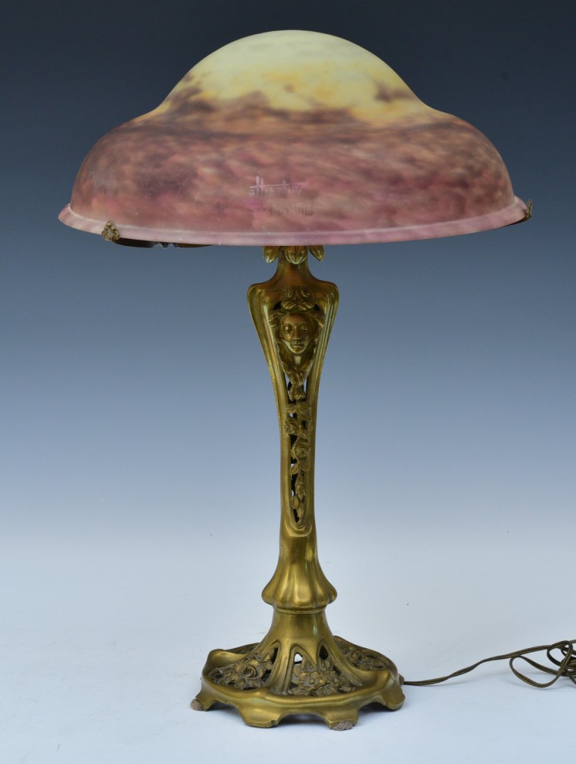 Muller Freres French Art Nouveau Table Lamp (1 of 7)