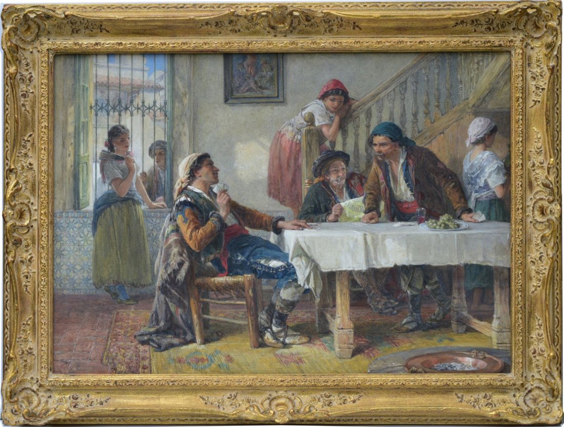 Frank Topham Sr. (1808-1877), A Game of Chance (1 of 6)