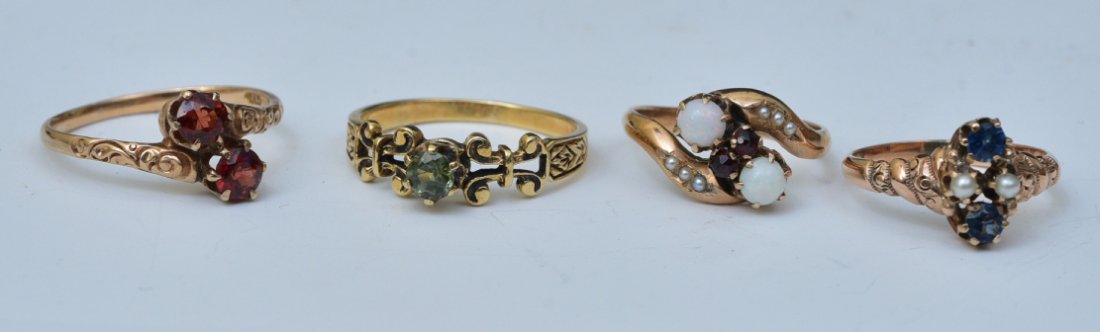 Four 10k Gold Rings (1 of 2)