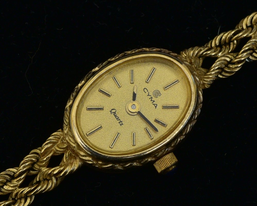 Ladies 14k Gold Cyma Wrist Watch (1 of 3)