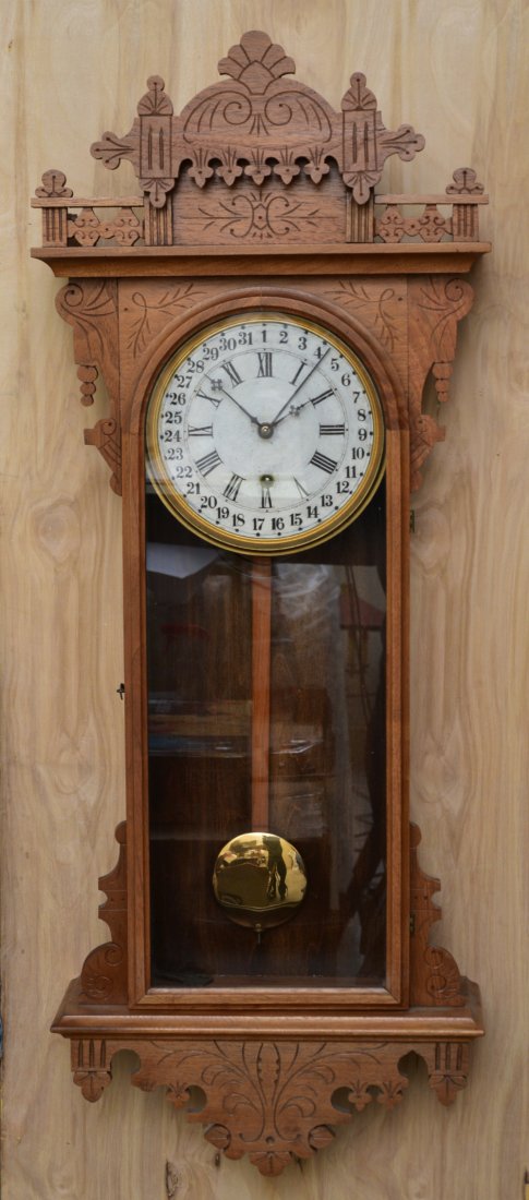 Victorian Gingerbread Hanging Wall Clock (1 of 4)