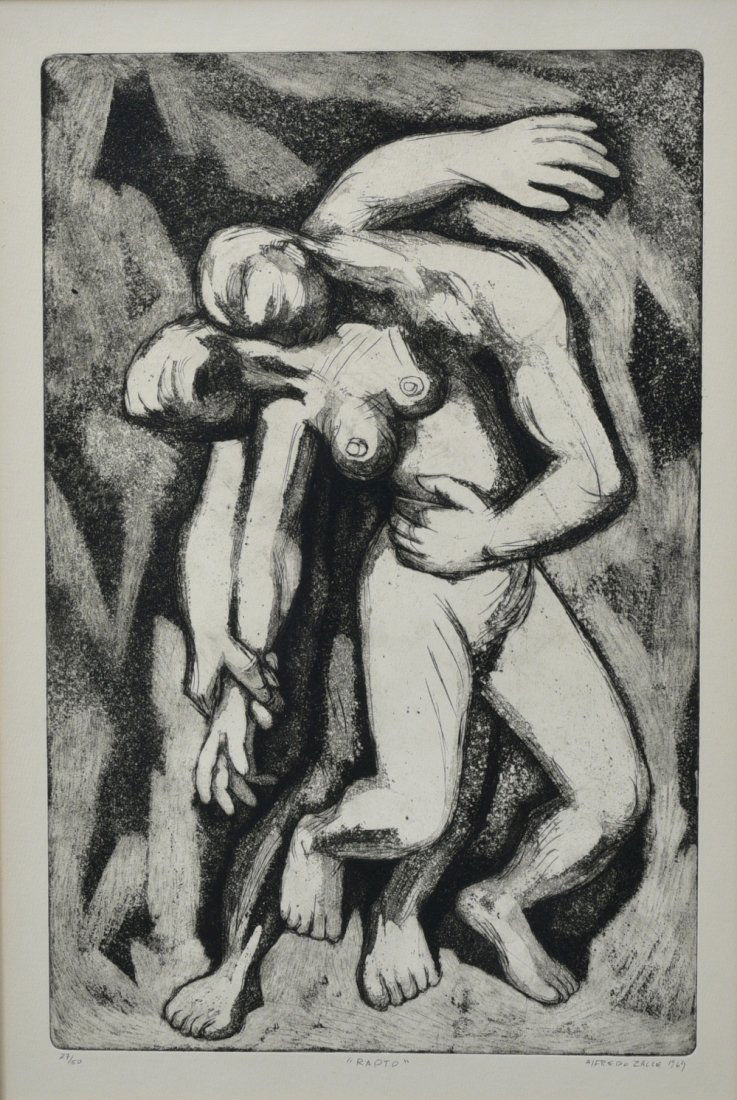 Alfredo Zalce (1908-2003), El Rapto Lithograph (1 of 2)