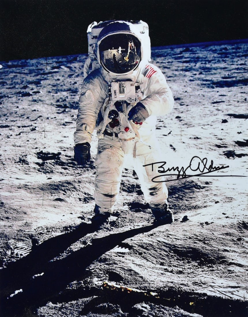 Buzz Aldrin Signed Color Astronaut Photograph (1 of 3)