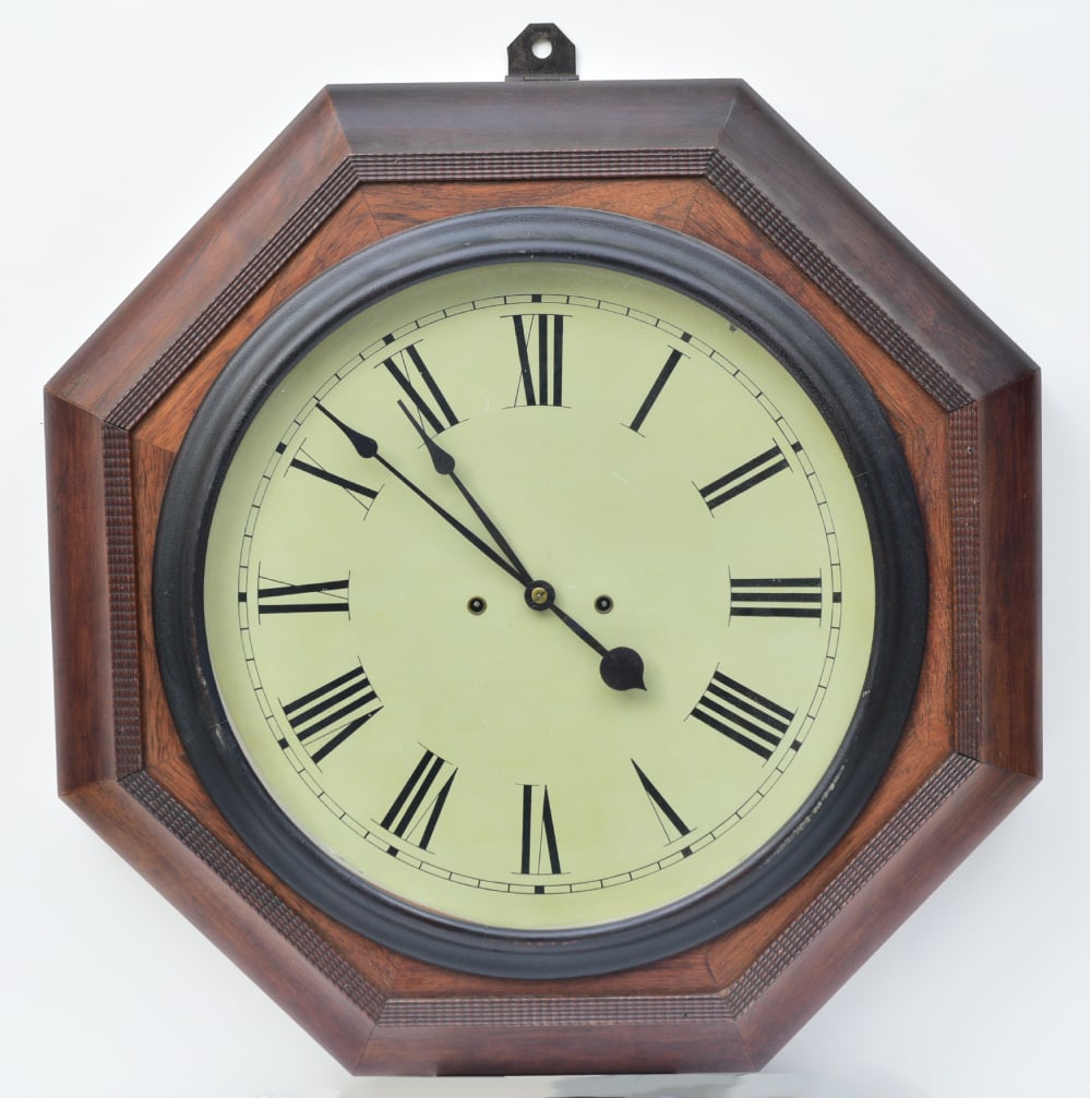 Atkins 26" Octagonal Rosewood Gallery Clock (1 of 6)