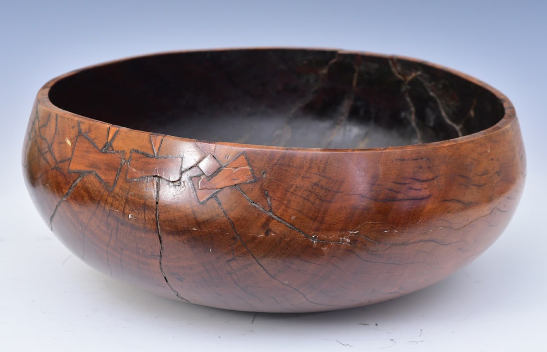 Large Hawaiian Koa (Kou) Poi Bowl, 17" diameter (1 of 8)