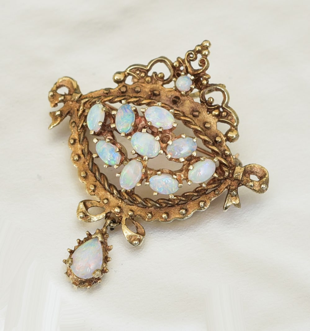 10k Gold and Drop Opal Pendant (1 of 2)