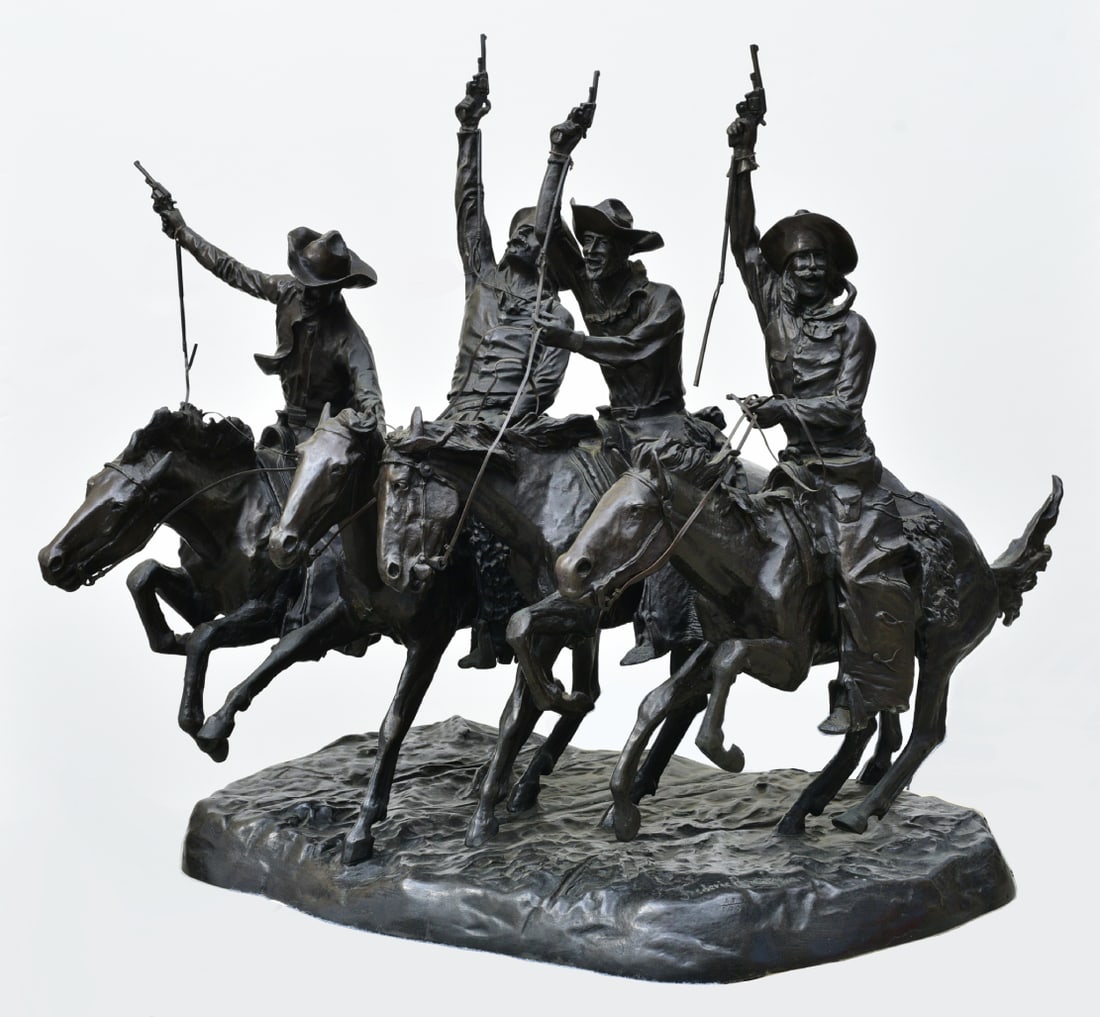 after Frederick Remington bronze, Coming Through the Rye (1 of 4)
