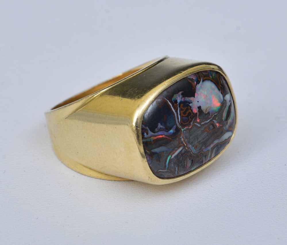 14k Gold Black Opal Ring (1 of 3)
