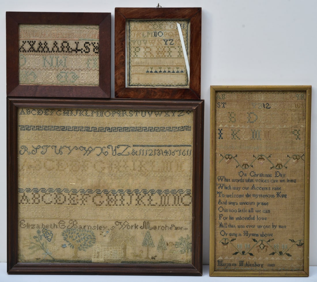Group of Four Needlework Samplers (1 of 2)